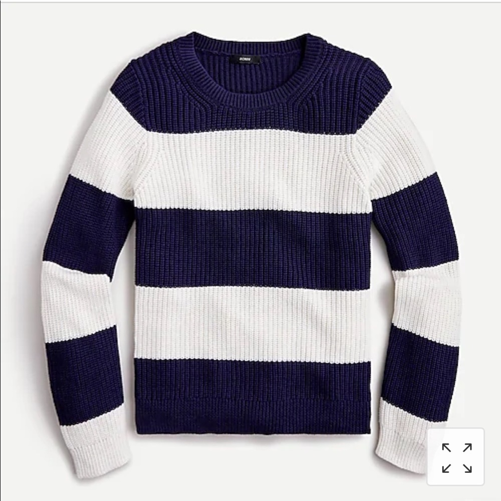 J Crew fisherman stripe sweater, NWT